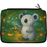 Mr. & Mrs. Panda Federmappe Waage Astrologie Design - Weiß - Geschenk, Sternzeichen, Mäppchen, Geburtstagsgeschenk, Etui, für Stifte, Federmäppchen, Tierkreiszeichen
