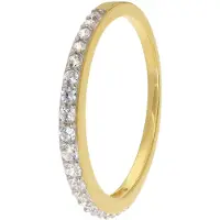 Trendor 21648 Damenring Gold 333/8K mit Zirkonia