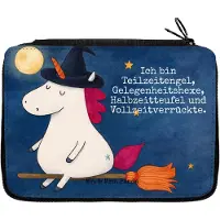 Mr. & Mrs. Panda Etui Einhorn Hexe Design - Weiß - Geschenk, Unicorn, Federtasche, Schlampermäppchen, Freundin, Federmäppchen, Teufel, Einhörner, Mäppchen, Ehefrau