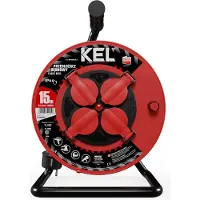 Nobrand Kabeltrommel 15 m 4× 230 V Schuko 3×1,5 H05RR-F Professional Line W-98685