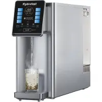 Hydrofast Auftisch Osmoseanlage W100 | mit Sofortheizung | 8 Temperaturstufen | 6‑fach Umkehrosmose Filterung & UV | Farbe wählen: Silber