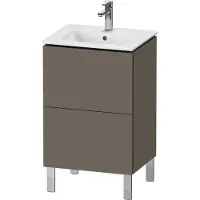 Duravit L-Cube Waschtischunterbau stehend Compact, 2 Auszüge, 520x704x421mm, LC667109090