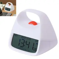Dopwii Weckerlampe,Multifunktionales Dimmbares Nachtlicht mit Temperatur Und Feuchtigkeitsanzeige,1200 mAh Akkukapazit?t,Geburtstagsgeschenk