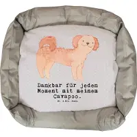 Mr. & Mrs. Panda Hundeliege Cavapoo Moment - Grau Pastell - Geschenk, Dankeschön, Vatertag, Valentinstag, Geburtstag, Cavoodle, Muttertag, Hund