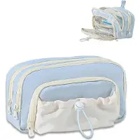 Dopwii Federmäppchen, Federmäppchen mit Kordelzug, große Kapazität, Stifthalter, große Öffnung, Federmäppchen, niedliches ästhetisches Stifteetui, 21x10x13cm