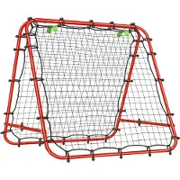 SUGIFT Fußballtor Rebounder doppelseitig klappbar Stahl PE-Netz 100x90 cm einstellb
