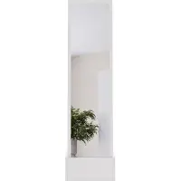 Furniture24 Spiegel Mit Sublade Belluna B03 Standspiegel - 48 X 179 X 40 Cm - Kaschmir