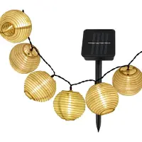 Dopwii 6.5m Solar Lichterkette 30 LED Warmweiß Lampion Solarlampen Gartenleuchte Wasserdichte Laterne