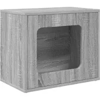 vidaXL Katzenhaus Graues Sonoma 51 x 30 x 42,5 cm Holzwerkstoff