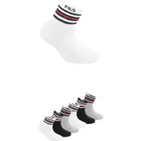 FILA Kurzsocken 6 Paar, Cotton-Mix, mit Rippenbündchen