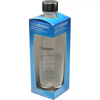 SodaStream 1741190490, Karbonisiererflasche, Edelstahl, Transparent, Polyethylenterephthalat, Edelstahl, 1000 ml