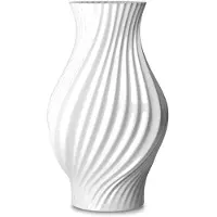 Lyngby Porcelæn - Twist Vase - Weiss - 25 cm