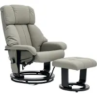 SUGIFT Relaxsessel Fernsehsessel, Massagesessel mit Vibrationsmassage, Kunstleder mit Seitentasche, Grau | Fernbedienung | 10 Vibrationspunkte | 76x80x102 cm