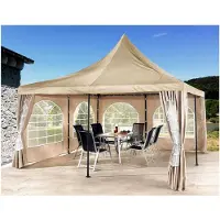 Markenlos Ersatzdach 4x4 m für Lounge-Pavillon in Sand