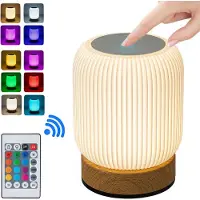 Dopwii Nachtlicht/Nachttischlampe mit Touch-Steuerung, 13 RGB-Farben und 6 Dimmstufen. Geeignet für Schlafzimmer, Partys und viele weitere Anlässe.