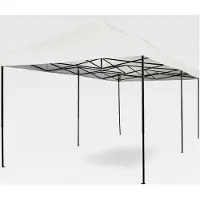 Markenlos 3x6m Pop-Up Pavillon mit Zubehörpaket | Schwerlast, vollständig wasserdicht, hochwertige Materialien (Weiß)