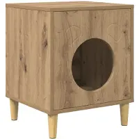 vidaXL Katzenhaus Kunsthandwerk Eiche 42,5 x 40 x 53 cm Holzwerkstoff