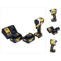 DeWalt DCF 850 M2 Akku Schlagschrauber 18 V 205 Nm 1/4" Brushless + 2x Akku 4,0 Ah + Ladegerät