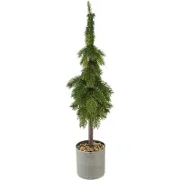 Viana Künstliche Zipfeltanne im Topf als Deko-Christbaum, Tischschmuck Weihnachten Ø12cm H70cm