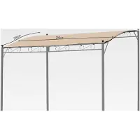 Markenlos Ersatzdach 250x300 cm für Pergola Terrassenüberdachung in Sand