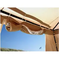 Markenlos 2 Seitenteile mit PVC Fenster 300x193 cm für Pavillon Sahara 3x3m