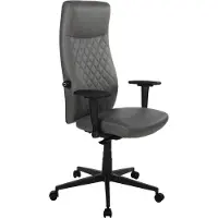 Duo Collection Bürostuhl >Homepro< Rautensteppung, dunkelgrau, Mikrofaser - 70x120x70cm (BxHxT)