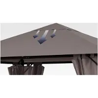 Markenlos Ersatzdach für Pavillon 3x3m in Taupe