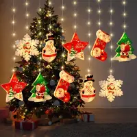 Lapalife 3m LED Weihnachten Lichterkette 8 Beleuchtungsmodi Lichtvorhang Batteriebetrieben Weihnachtsbeleuchtung Fenster Wand Innen Dekoration