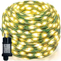 Lapalife 20m 200LED Lichterkette 8 Lichtmodi Wasserdicht Lichterketten für Innen Party Garten Weihnachten Hochzeit Deko, Warmweiß