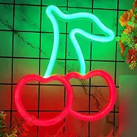 Lapalife Rot Kirsche Leuchtreklame LED Neonlicht USB Nachtlicht Batteriebetrieben für Wand Zimmer Spielzimmer Bar Party Dekoration