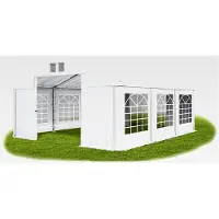 Markenlos Partyzelt 3x6m wasserdicht weiß 560g/m² PVC Plane