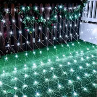 Lapalife 2x2m 144 LED Lichternetz 8 Lichtmodi Lichterkette Innen Weihnachten Party Garten Deko, Weiß
