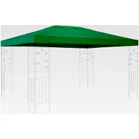 Markenlos Ersatzdach für Pavillon 3x4m Grün