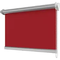 Interdeco Klemmfix Seitenzugrollo / Thermorollo und Verdunkelungsrollo Rot (3011), Typ SZ3, Breite x Höhe 41,5 x 175 cm