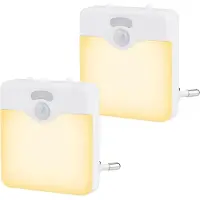 Lapalife 2 Stück LED Nachtlicht Steckdose Dimmbar Warmweiß mit Bewegungsmelder und Dämmerungssensor für Treppe, Schlafzimmer, Flur