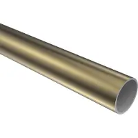 Interdeco Rundrohr / Metallrohr für Gardinenstangen 20 mm Ø Messing Antik, 140 cm