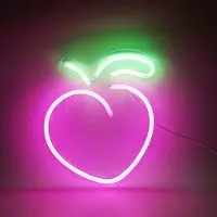 Lapalife Pfirsich Leuchtreklame LED Neonlicht USB Nachtlicht für Wand Zimmer Spielzimmer Bar Party Dekoration