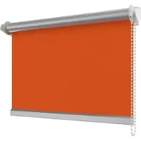 Interdeco Klemmfix Seitenzugrollo / Thermorollo und Verdunkelungsrollo Orange (3012), Typ SZ3, Breite x Höhe 113,5 x 175 cm