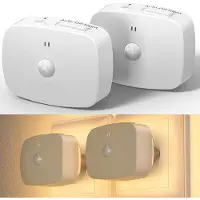 Lapalife 2 Stück LED Nachtlicht Steckdose Dimmbar 3 Farbtemperaturen mit Bewegungsmelder und Dämmerungssensor für Treppe, Schlafzimmer, Flur