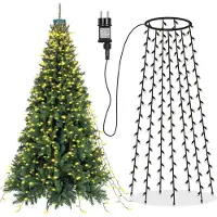 Lapalife 2M Weihnachtsbaum Lichterkette 400 LED 8 Lichtmodi Christbaum Lichternetz Wasserdicht Christbaumbeleuchtung