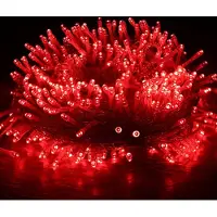 Lapalife Lichterkette 50m 500 LED 8 Lichtmodi Innen Weihnachten Hochzeit Party Garten Deko, Rot