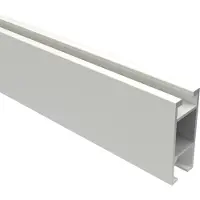 Interdeco Innenlaufprofil eckig / Profilstange für Innenlauf-Gardinenstangen 14 x 35 mm Weiß, 140 cm