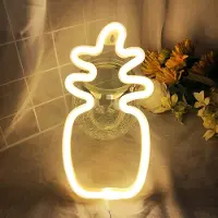 Lapalife Ananas Leuchtreklame LED Neonlicht USB Nachtlicht Batteriebetrieben für Wand Zimmer Spielzimmer Bar Party Dekoration