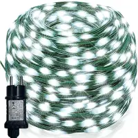 Lapalife 50m 400LED Lichterkette 8 Lichtmodi Wasserdicht Lichterketten für Innen Party Garten Weihnachten Hochzeit Deko, Weiß
