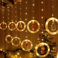Lapalife 3m Weihnachten LED Lichtervorhang DIY Lichterkette USB Wasserdicht für Innen Fenster Party Wand Deko