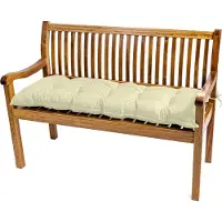 TexDeko Garden Bankauflage für Gartenbank wasserabweisendes Sitzkissen UV-Beständig gesteppt (Sand, 190 x 50 x 8cm)