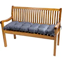 TexDeko Garden Bankauflage für Gartenbank wasserabweisendes Sitzkissen UV-Beständig gesteppt (Grau, 200 x 50 x 8cm)