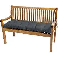 TexDeko Garden Bankauflage für Gartenbank wasserabweisendes Sitzkissen UV-Beständig gesteppt (Anthrazit, 110 x 40 x 8cm)