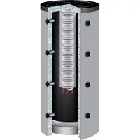TWL 500 Liter Hygienespeicher 90° KE-500 0 Wärmetauscher 100 mm Isolierung