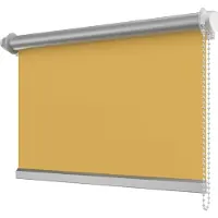 Interdeco Klemmfix Seitenzugrollo / Thermorollo und Verdunkelungsrollo Gelb (3005), Typ SZ3, Breite x Höhe 113,5 x 175 cm